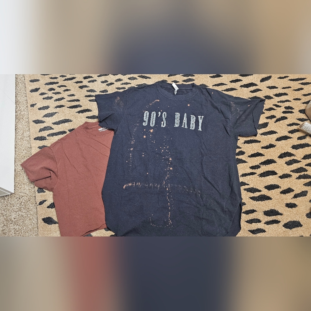 PEBBY FOREVEE 90's Baby Tee And Crop Shirt. NWOT